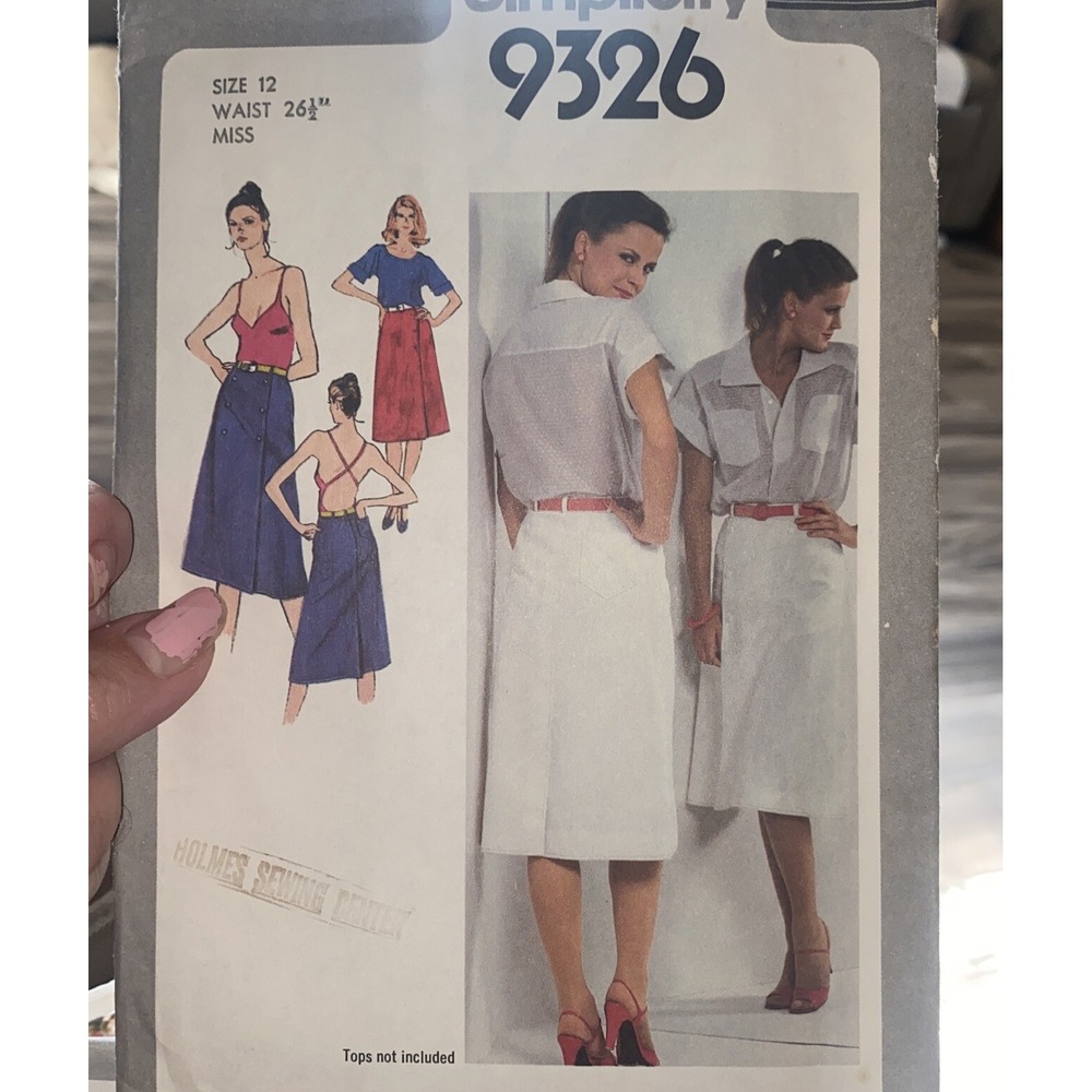 Vintage 1979 Simplicity Skirt Pattern 9326 Size 12 Cut Complete Wrap Skirt